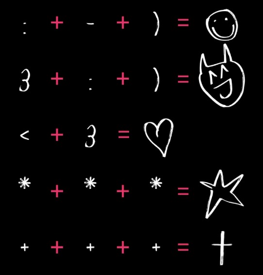 En Instagram está disponible una tipografía creada a mano por Rosalía. También tiene algunos emojis dibujados por la cantante.