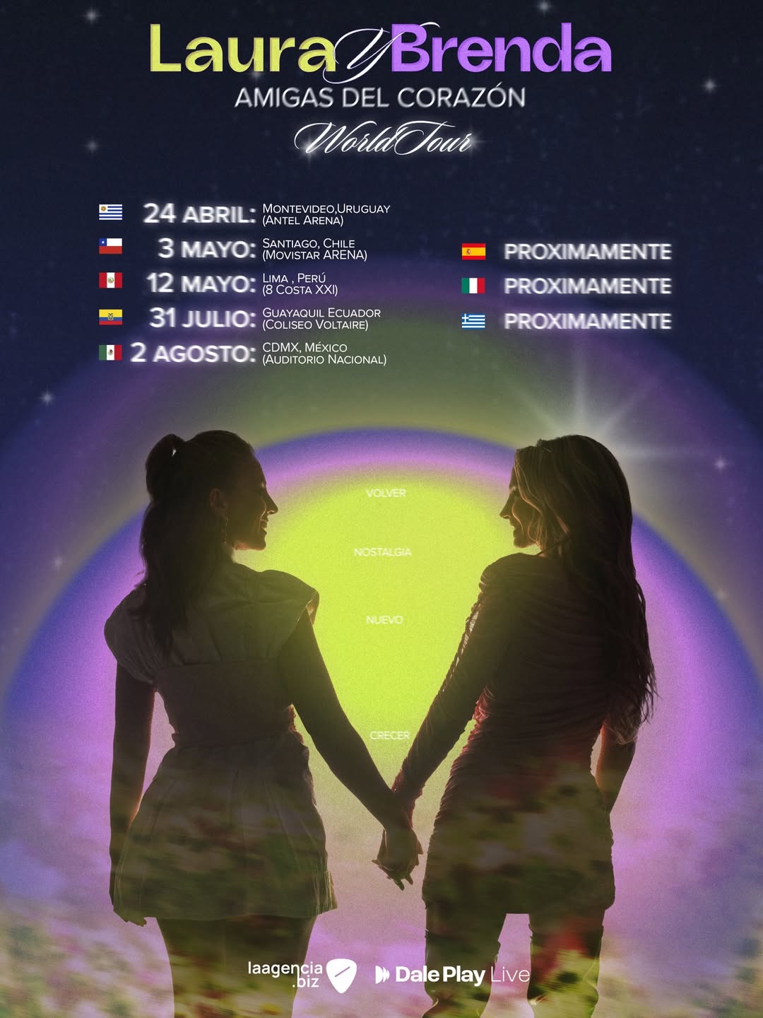 Estas son las fechas confirmadas hasta el momento del tour