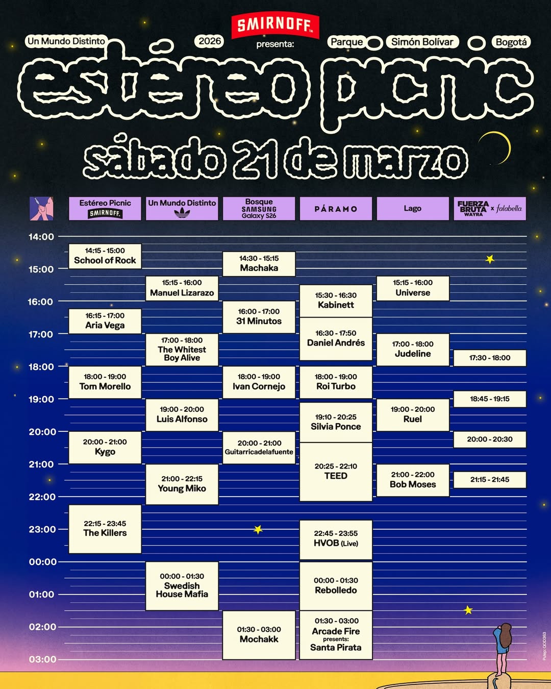 Festival Estéreo Picnic: así quedaron los horarios por días