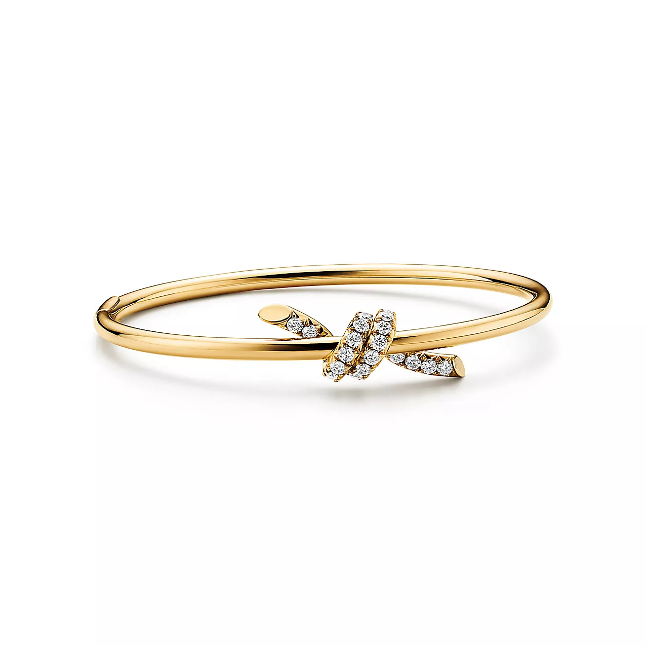 Brazalete Tiffany Knot en oro amarillo con diamantes