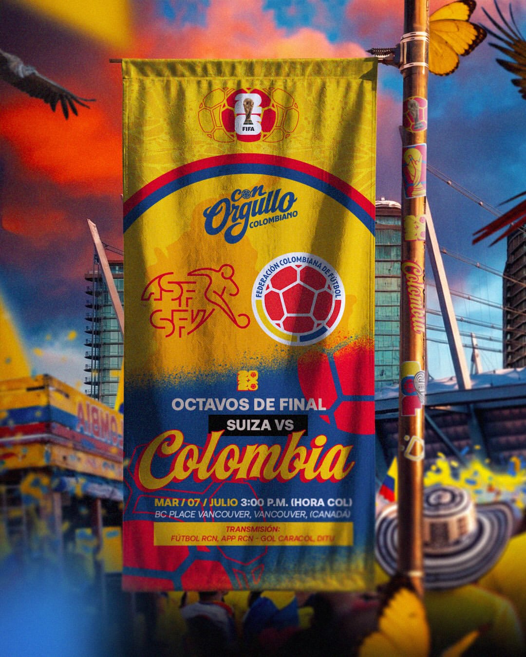 Canadá se prepara para albergar uno de los partidos más importantes de Colombia / Créditos: Instagram Colombia.