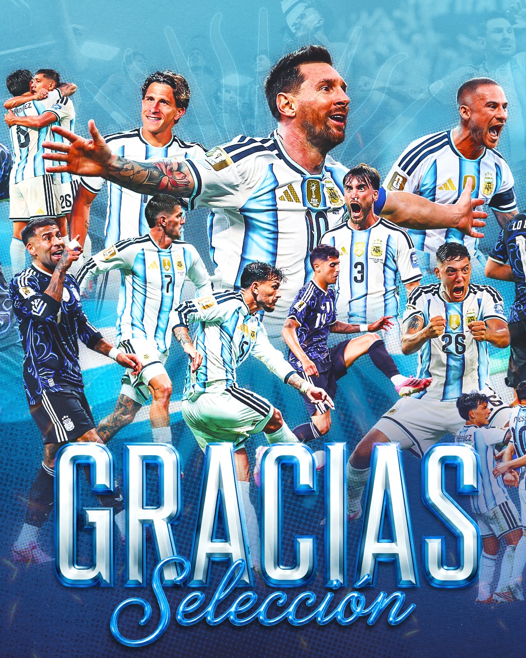 La selección de Argentina agradece a su afición el apoyo dado / Créditos: Instagram Selección de Argentina
