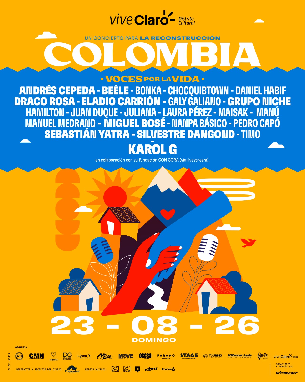 ¿Cuánto cuestan las entradas para Colombia: Voces por la Vida?